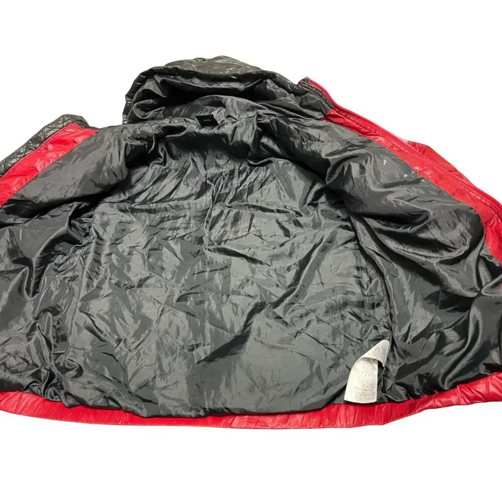 Nike Flight Air Jordan Hooded Puffer Jacket Coat Black Red Gray Size Youth XL
